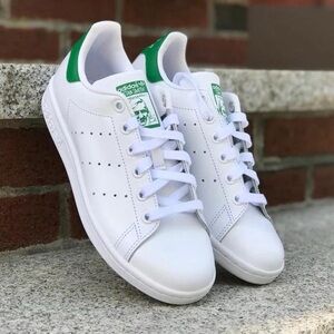 Adidas Classic White and Green Shoes